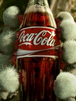 A festive bottle of Coke.