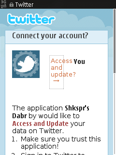 N95 Twitter OAuth