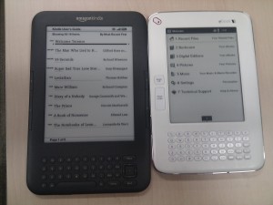 Kindle and 511EB side by side