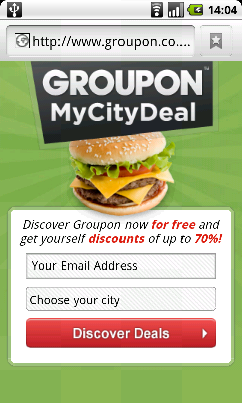 Groupon Mobile Friends Site