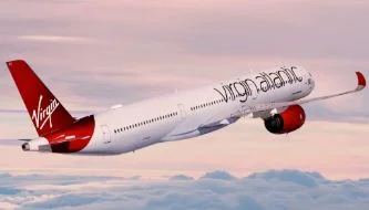 A Virgin Atlantic plan soaring through the skies.