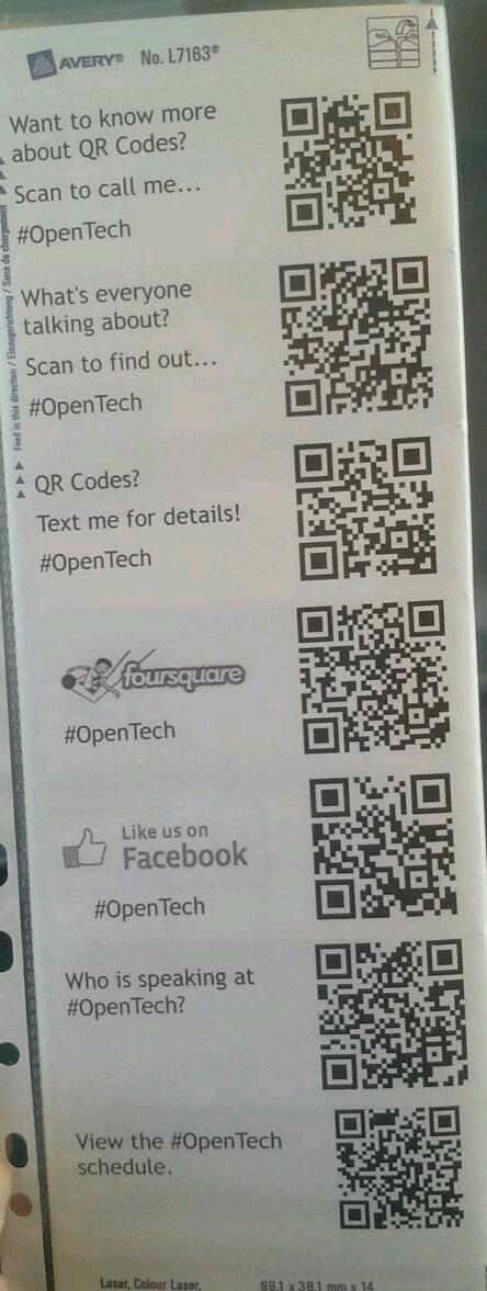OpenTech QR Stickers