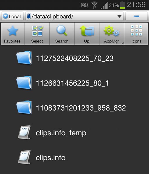 data clipboard folder