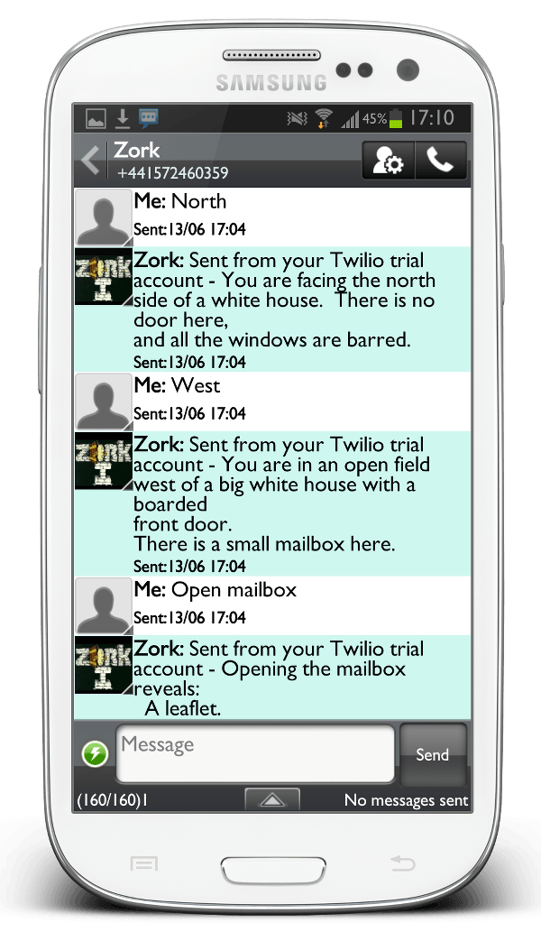 twilio send sms response time