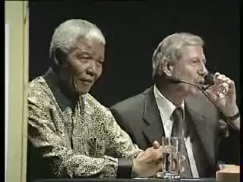 Nelson Mandela giving a lecture.