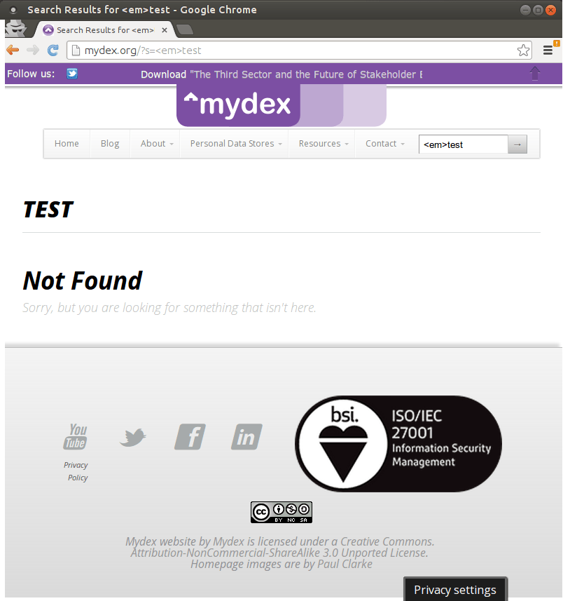 mydex XSS em