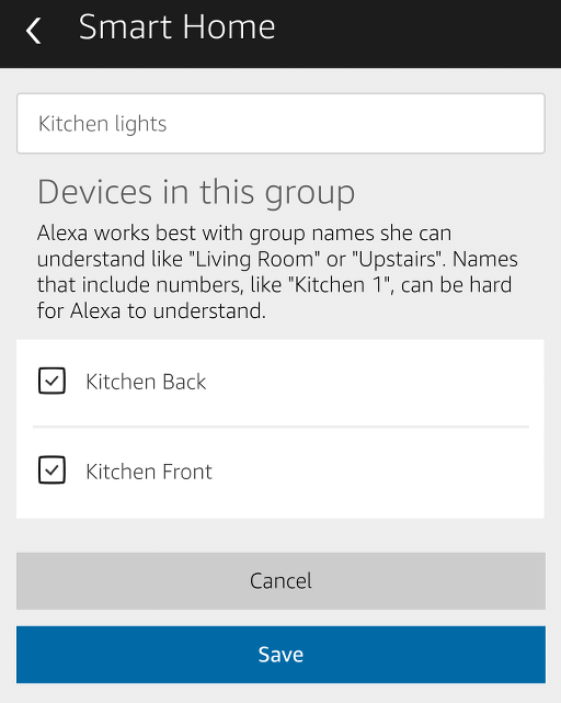 A page to configure all the groups