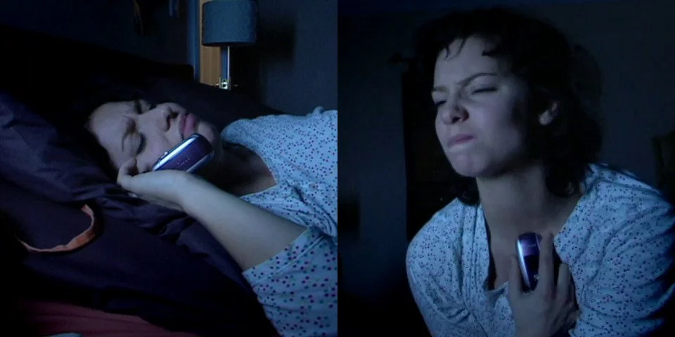 Nightingale with her phone.