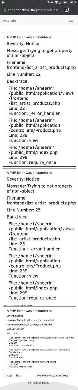 PHP errors on a shoddy site. 