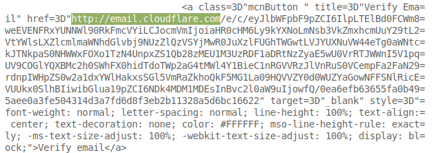 A block of HTML. The insecure URl is highlighted.