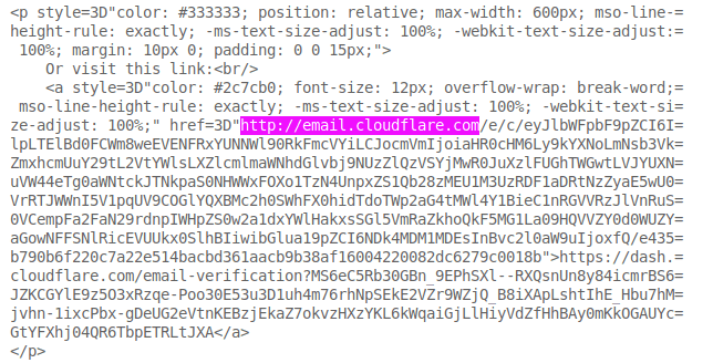 A block of HTML. The insecure URl is highlighted.