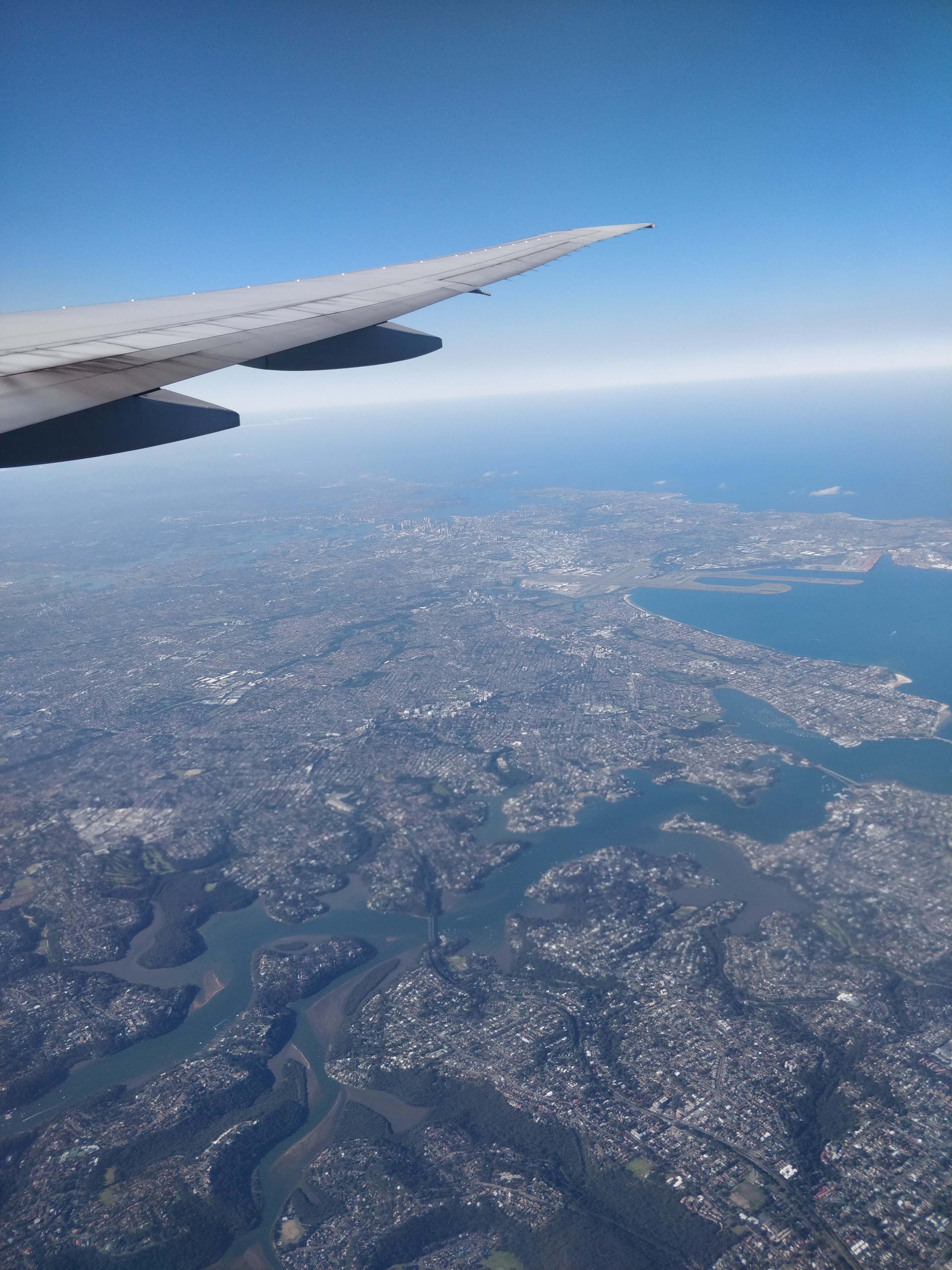 The city of Sydney in the far distance.