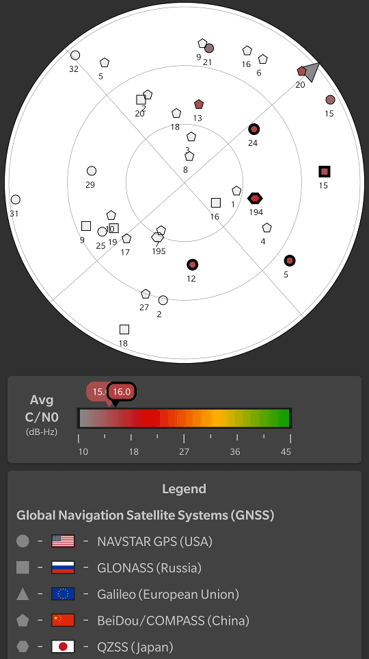 The sky peppered with satellites. 