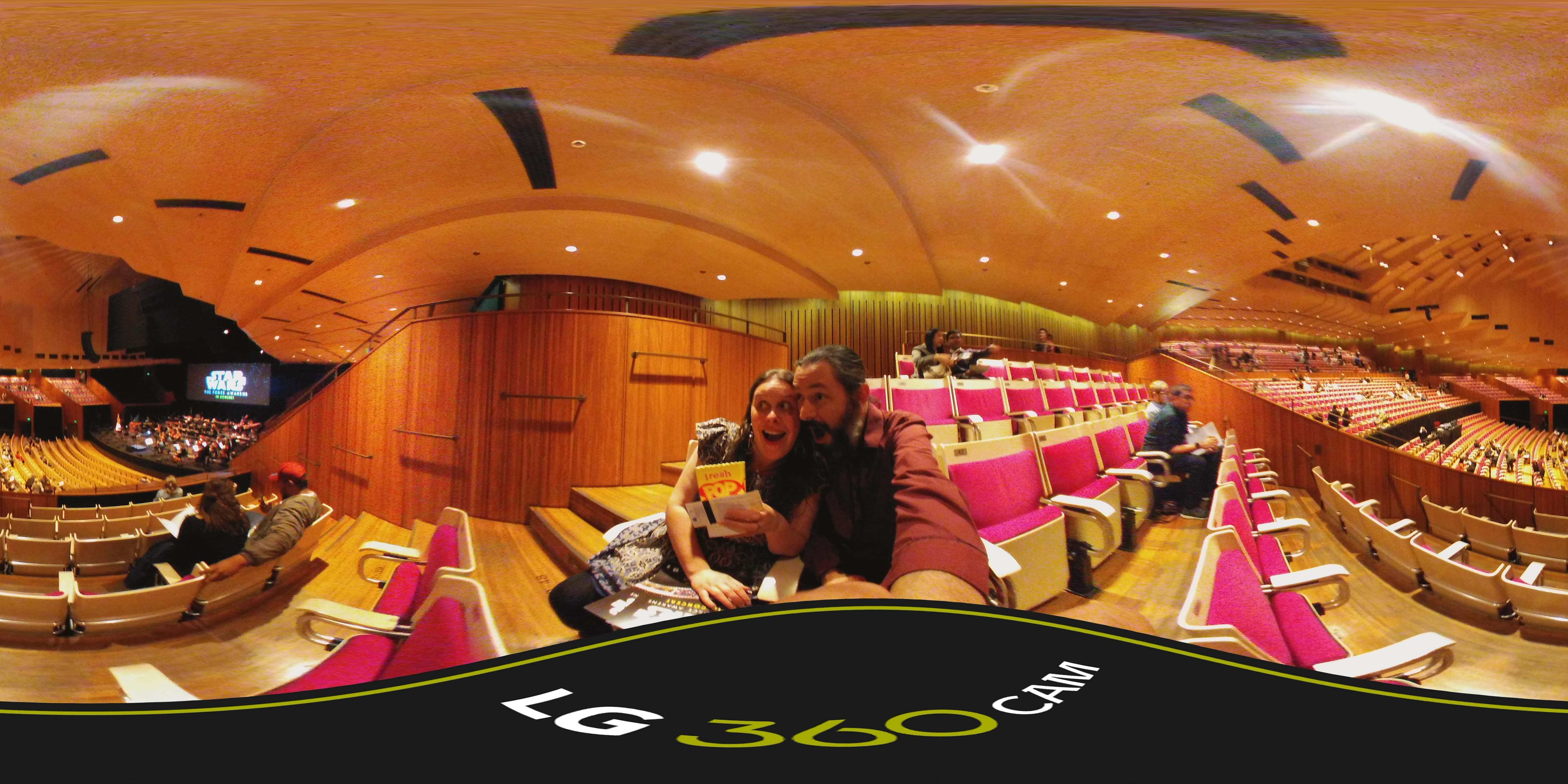 360 view of the inside of the concert hall.