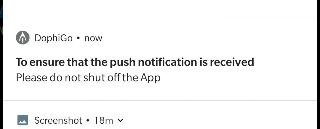 Permanent notification.