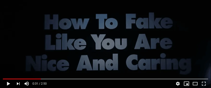 "How To Fake Lile You Are Nice And Caring." A still from the film Magnolia.