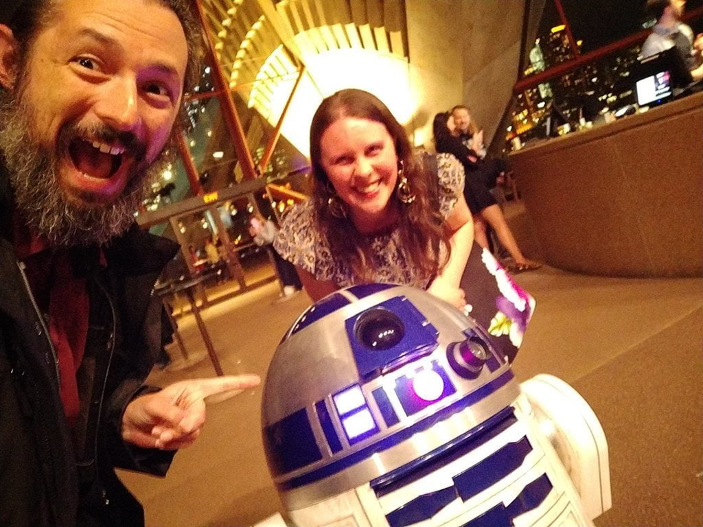 Us meeting R2-D2.