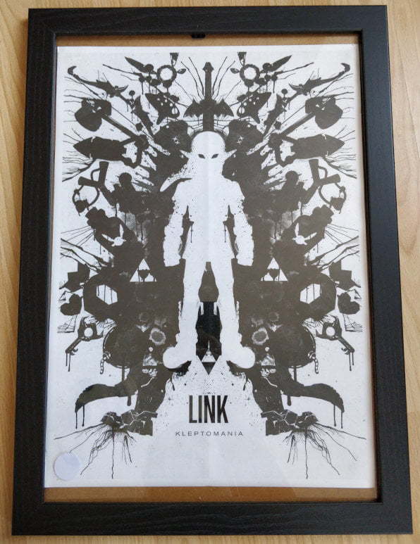 Framed print of an artistic Link from Zelda.