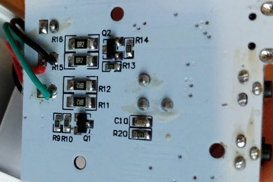 Back of a circuit board.