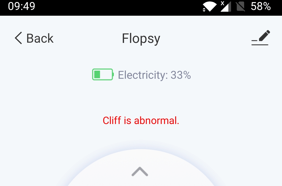Error message saying Cliff is abnormal