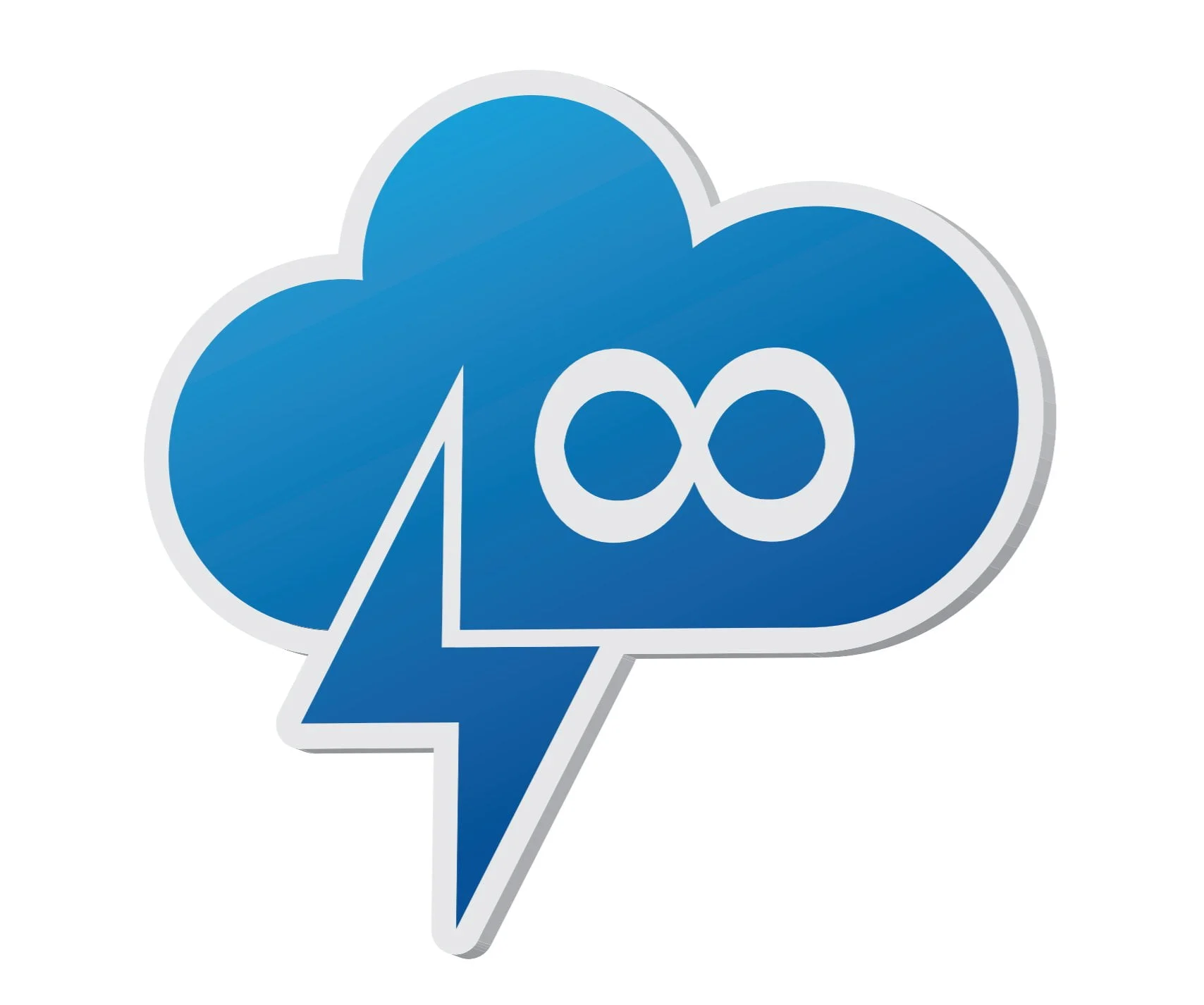 Logo of an infinite cloud and lightning bolt.