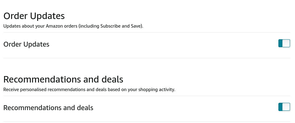  Recommendations and deals  Receive personalised recommendations and deals based on your shopping activity.