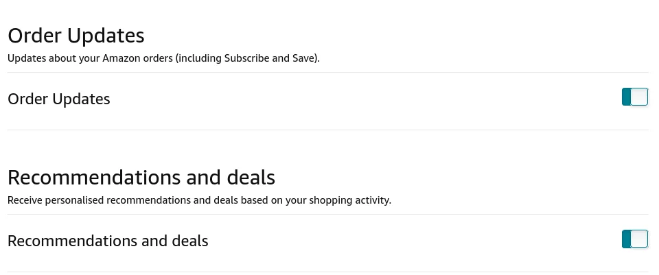 Recommendations and deals  Receive personalised recommendations and deals based on your shopping activity.