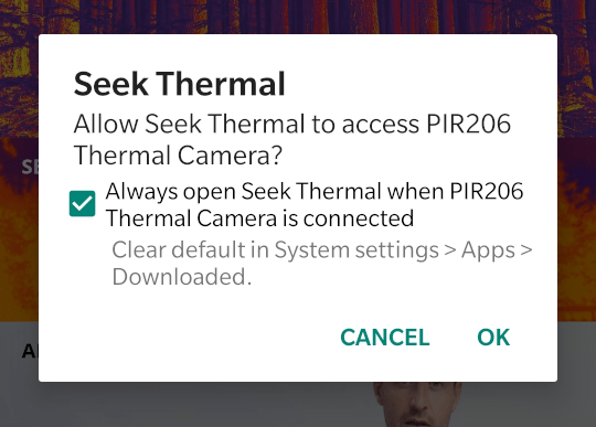 Pop up asking for OTG permissions.