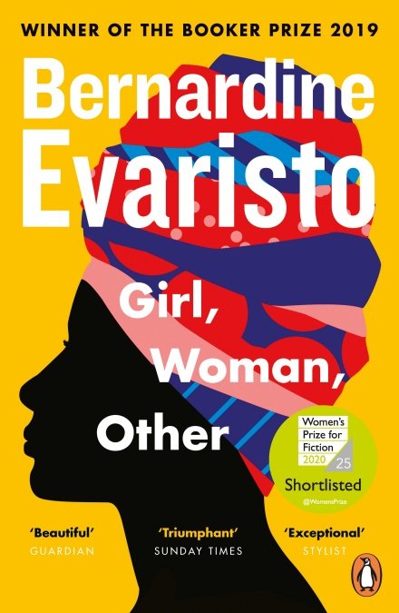Book cover featuring a Black woman wearing a colourful headscarf.