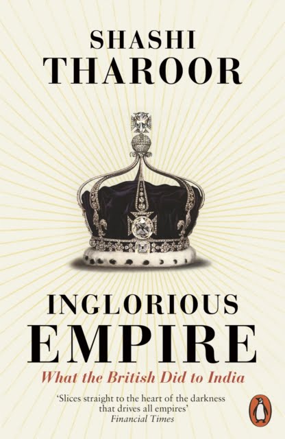 Book cover for Inglorious empire - featuring a bejewelled crown.