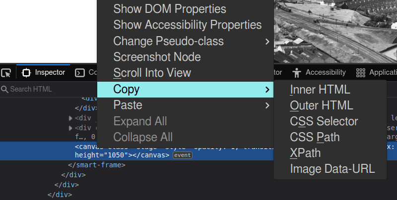 Screenshot of the context menu showing a download option.