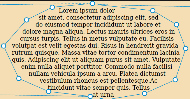 Lorem ipsum text wrappen in a sort of circle.