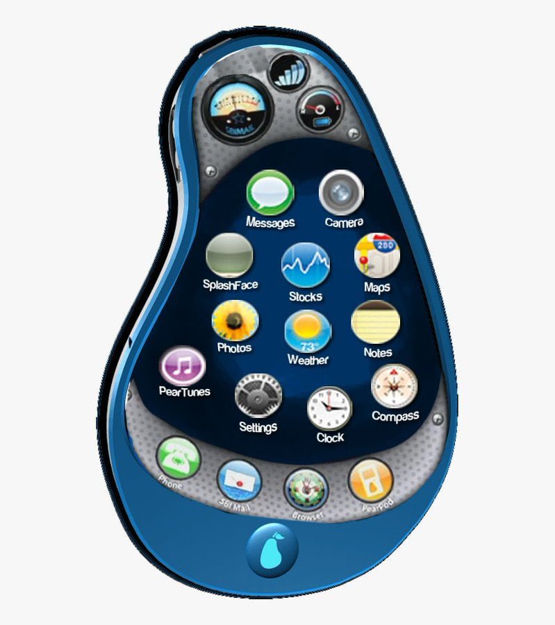 A blobby pear shaped phone.