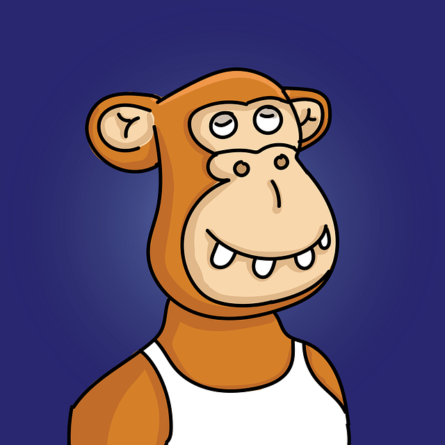 A badly drawn cartoon of a monkey in a t-shirt.