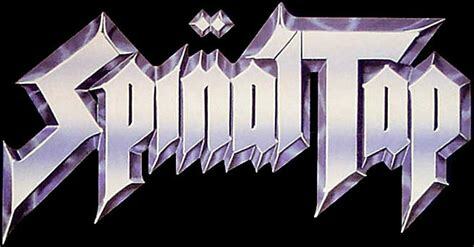 The logo for the band Spinal Tap. The logo looks like it has been chiselled out of heavy metal by virgin nuns who only wish to please the gods of rock and roll.