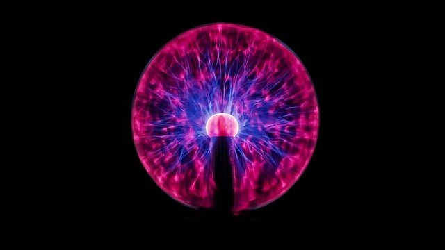 A plasma ball glowing with ethereal light.