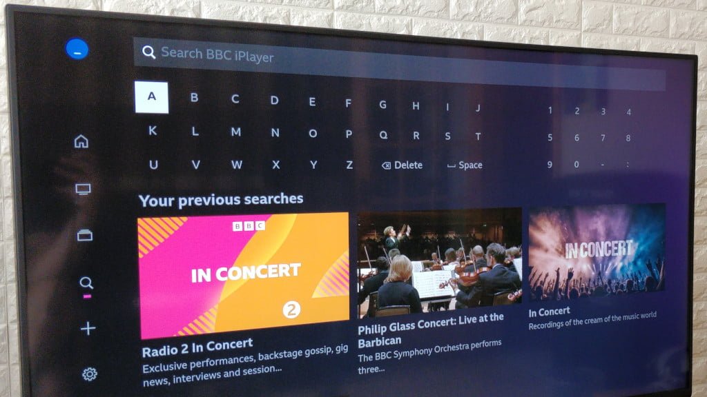 Photo of the BBC iPlayer search screen.