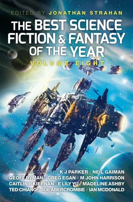 Book cover showing a space station.