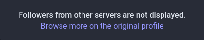 Followers from other servers are not displayed. Browse more on the original profile.