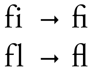 Drawing showing how two letters can be squashed together to form a new symbol.