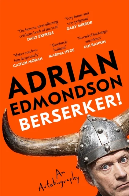 Adrian Edmonson in a horned Viking helmet.