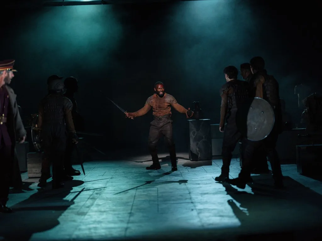 David Oyelowo, shirtless and swinging a sword. Photo by Misan Harriman.