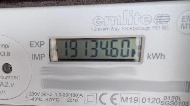 Photo of an electricity meter.