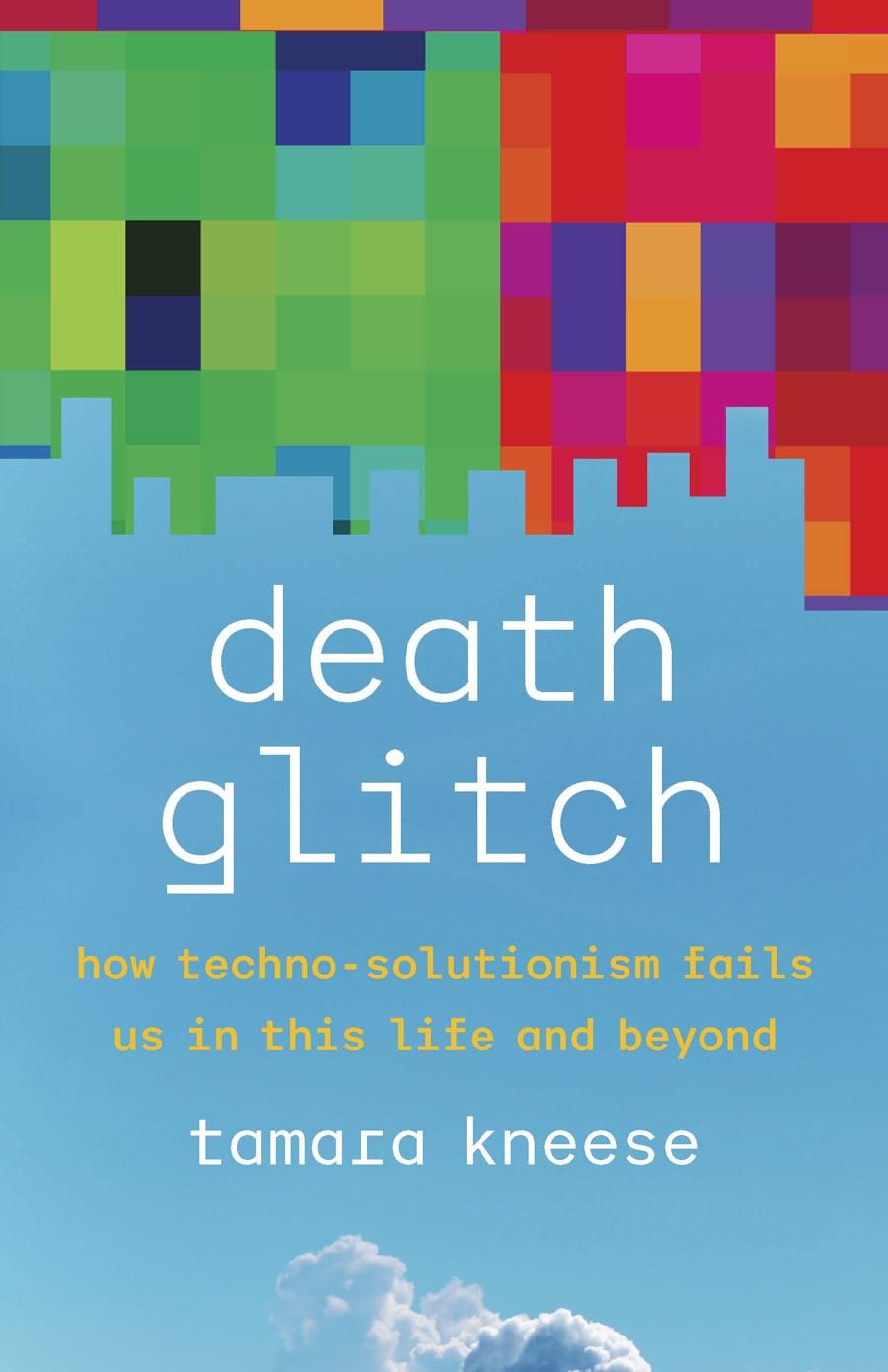 Glitch art book cover.