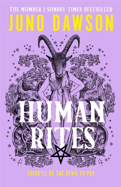 Book cover featuring a woman with a horned goat's head.