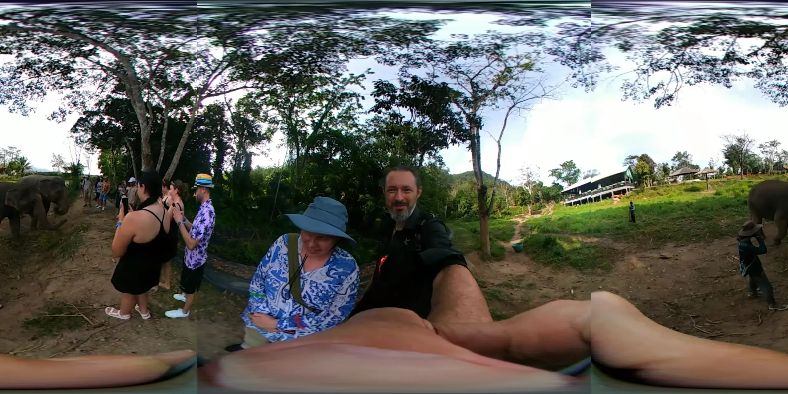 A flattened image which has less overlap at the edges.