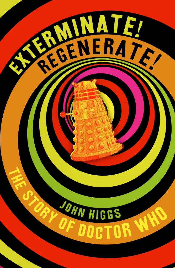 Book cover showing a Dalek in a time vortex.