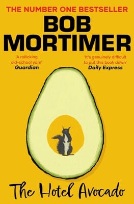 Book cover featuring a squirrel hiding in a giant avocado.