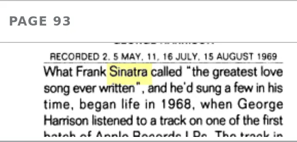 Frank Sinatra called "the greatest love song ever written".